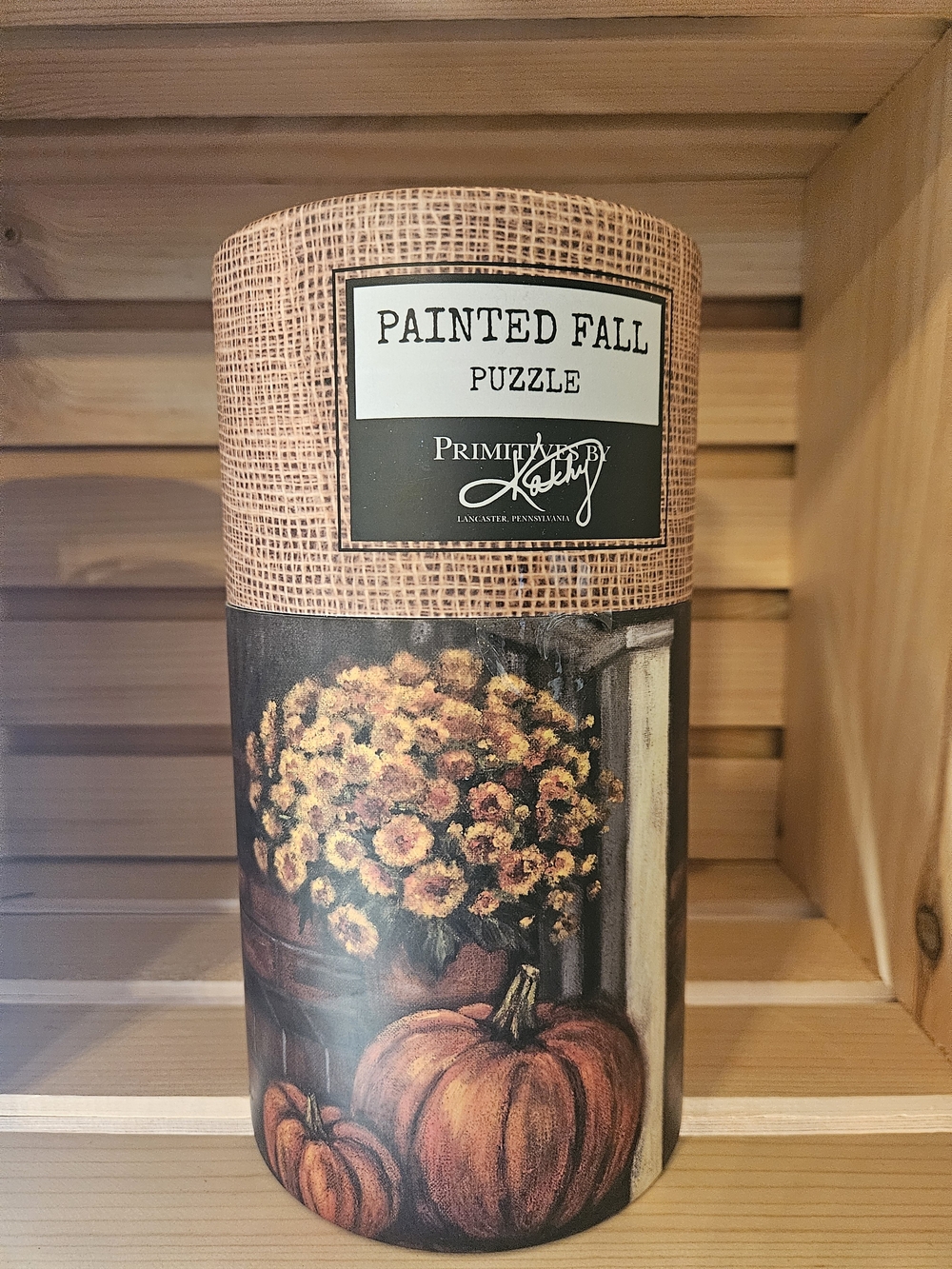 Primitives by Kathy Painted Fall Puzzle - Orange, Brown, Cream